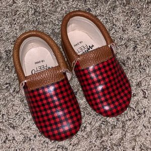 Buffalo plaid moccasins